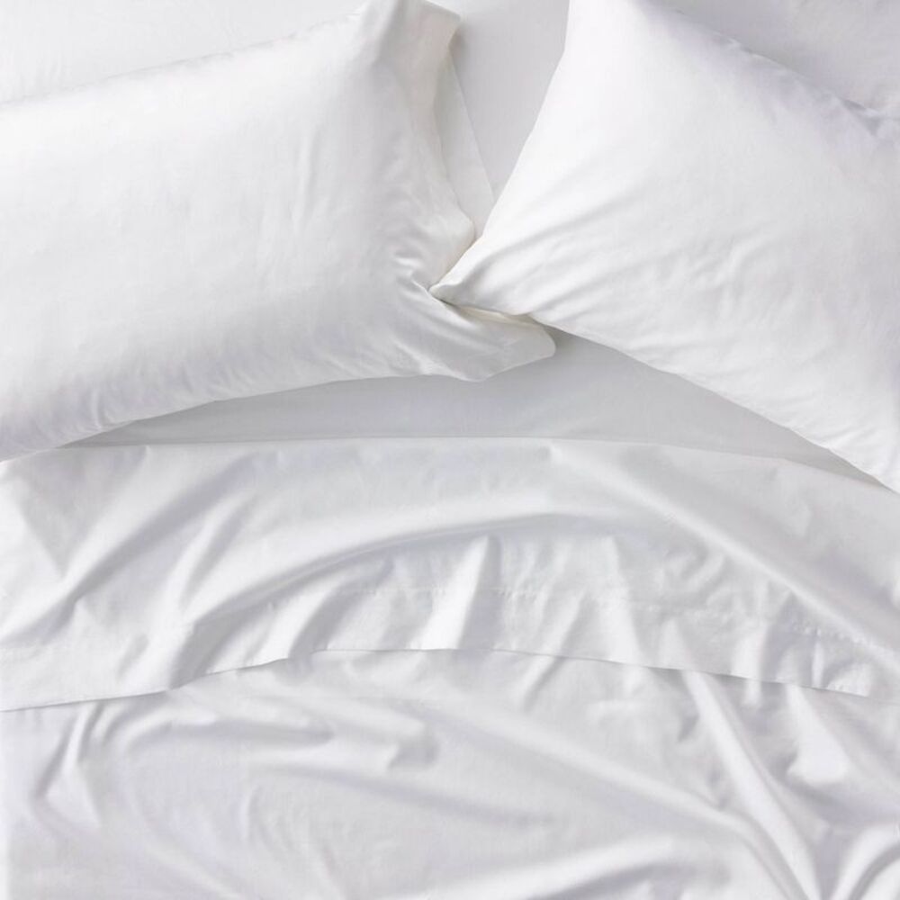 Full 600 Thread Count Sateen Sheet Set White - Casaluna